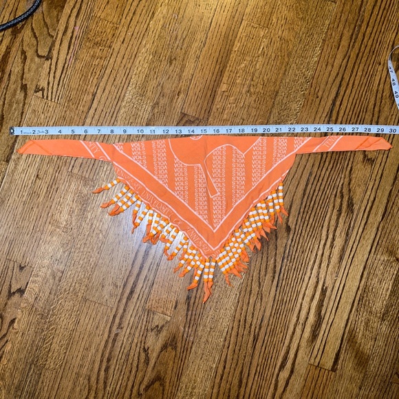 Vintage Tennessee Vols Orange Beaded Scarf - Picture 6 of 7